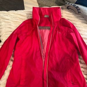 Pink Columbia rain jacket